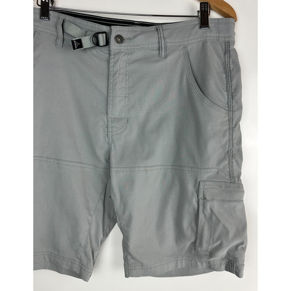 PrAna Stretch Zion Shorts Cargo Pocket Prana Gray 10" Inseam Men's Size 34 - Picture 4 of 11
